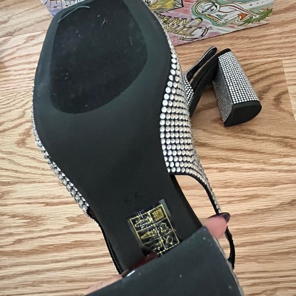Jeffrey Campbell rhinestone sling back heels - Picture 5 of 6